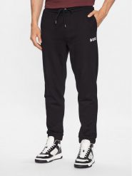 Boss Spodnie dresowe 50486640 Czarny Oversize. Czarne spodnie dresowe męskie Boss, bez wzorów, z bawełny. Za 469.99 zł.