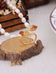 Pierres delicates Pozłacany pierścionek z cytrynami rozmiar: onesize. Pomarańczowe pierścionki damskie Pierres delicates, z cytrynem, pozłacane. Za 25.45 zł.