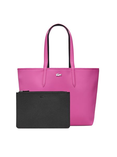 Lacoste Torebka NF2142AA Czarny. Czarne torebki klasyczne damskie Lacoste, bez wzorów, ze skóry, bez dodatków. Za 599.99 zł.