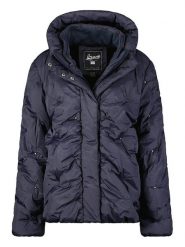 Geographical Norway Kurtka zimowa "Berola" w kolorze granatowym rozmiar: M. Niebieskie kurtki damskie Geographical Norway, na zimę, m, bez wzorów, z puchu, bez kaptura. Za 307.46 zł.