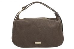 Elegancka torebka zamszowa na ramię - Beżowa ciemna. Brązowe torebki klasyczne damskie Barberinis, bez wzorów, ze skóry, małe, matowe, bez dodatków. Za 212.99 zł.