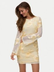 Vero Moda Sukienka koktajlowa Quinn 10348613 Żółty Regular Fit. Żółte sukienki damskie Vero Moda, s, bez wzorów, z syntetyku, wizytowe, bez kołnierzyka, bez ramiączek. Za 259.99 zł.