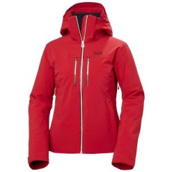 Damska kurtka narciarska Helly Hansen Alphelia Lifaloft. Czerwone kurtki narciarskie i snowboardowe damskie Helly Hansen, bez wzorów, bez kaptura, narciarskie. W wyprzedaży za 1,989.00 zł.