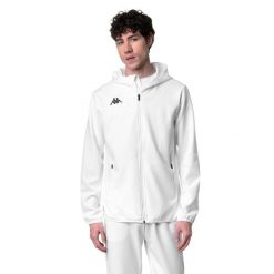 Kurtka z kapturem Kappa Irdum. Czarne kurtki treningowe męskie Kappa, m, bez wzorów, z poliesteru, na fitness i siłownię. Za 278.50 zł.