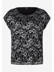 More & More Bluzka w kolorze czarno-szarym rozmiar: 34. Czarne bluzki damskie MORE & MORE, bez wzorów, z koronki, bez kołnierzyka, bez ramiączek. Za 56.99 zł.