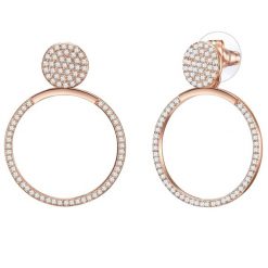 Lulu & Jane Okrag Mosiadz Cyrkonia Kolczyki 1 ct Damski. Białe kolczyki damskie Lulu & Jane, z cyrkonią, pozłacane, na sztyftcie. Za 331.49 zł.