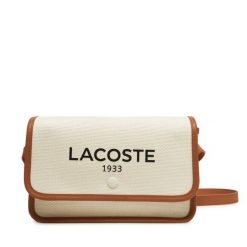 Torebka Lacoste. Brązowe listonoszki damskie Lacoste, bez wzorów, bez dodatków. Za 549.99 zł.