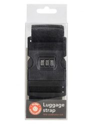 Beagles Pas w kolorze czarnym do walizki - dł. 190 cm rozmiar: onesize. Czarne paski damskie Beagles, bez wzorów, z materiału. Za 32.67 zł.