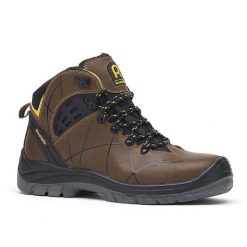 Obuwie ochronne Rouchette Oregon. Brązowe buty trekkingowe męskie Rouchette, ze skóry, bez zapięcia, trekkingowe. Za 450.50 zł.