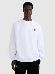 4F Bluza dresowa nierozpinana bez kaptura męska - biała S. Białe bluzy bez kaptura męskie 4f, m, z dresówki. Za 149.99 zł.