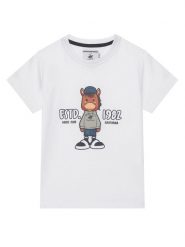 Beverly Hills Polo Club T-Shirt P-SS26B-TS0135 Biały Regular Fit. Białe t-shirty chłopięce Beverly Hills Polo Club, bez wzorów, z bawełny, bez ramiączek. Za 129.99 zł.