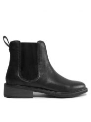 Clarks Sztyblety Cologne Arlo 2 261747674 Czarny. Czarne botki damskie Clarks, ze skóry, bez obcasa, na płaskiej podeszwie, bez zapięcia. Za 499.99 zł.