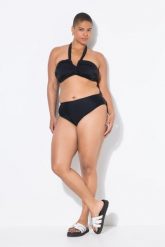 Damskie Figi od bikini wysoki stan. Czarne bikini damskie Ulla Popken, bez wzorów, plus size. Za 91.99 zł.