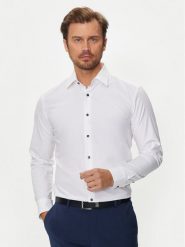 Boss Koszula 50519867 Biały Slim Fit. Białe koszule męskie Boss, m, bez wzorów, z bawełny, bez kołnierzyka, bez ramiączek. Za 239.99 zł.