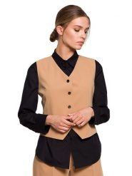 Stylove Kamizelka w kolorze beżowym rozmiar: XL. Brązowe kamizelki damskie Stylove, xl. Za 70.24 zł.
