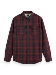 Scotch & Soda Koszula w kolorze granatowo-czerwonym rozmiar: L. Czerwone koszule męskie Scotch & Soda, l, bez wzorów, z bawełny, bez kołnierzyka, bez ramiączek. Za 188.85 zł.
