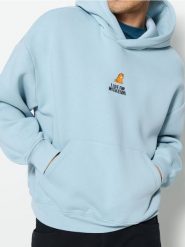Bluza hoodie Garfield - błękitny. Niebieskie bluzy bez kaptura męskie Sinsay, l. Za 69.99 zł.