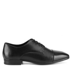 Półbuty Lasocki. Czarne buty wizytowe męskie Lasocki, bez zapięcia. Za 229.99 zł.