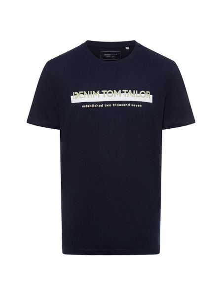 Tom Tailor Denim T-shirt Mężczyźni Bawełna niebieski, S. Niebieskie t-shirty męskie Tom Tailor Denim, m, bez wzorów, z bawełny, bez kołnierzyka. Za 79.95 zł.