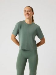 Bjorn_borg STUDIO SOFT T-SHIRT damska AGAVE GREEN. Zielone t-shirty damskie Björn Borg, s, bez wzorów, bez kołnierzyka. Za 291.00 zł.
