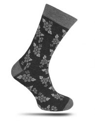 Szare Skarpetki Męskie -MORE- Casualowe, w Kwiatki, Eleganckie, Motyw Florystyczny. Szare skarpetki męskie More, bez wzorów, z bawełny. Za 19.90 zł.