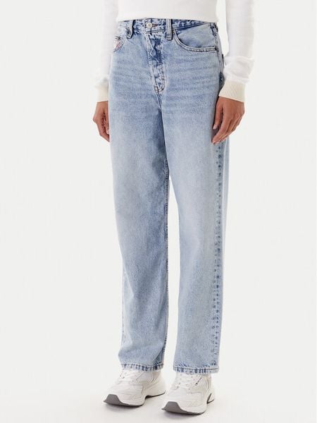 Tommy Jeans Jeansy Layla DW0DW20498 Niebieski Straight Fit. Niebieskie jeansy damskie Tommy Jeans. Za 329.99 zł.