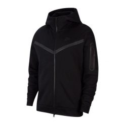 Bluza sportowa męska Nike Tech Fleece Hoodie FZ WR. Zielone bluzy sportowe męskie Nike, bez wzorów, z bawełny, klasyczne, bez kołnierzyka, bez ramiączek. Za 558.75 zł.