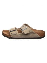 Birkenstock Skórzane klapki "Arizona" w kolorze beżowym rozmiar: 42. Brązowe klapki i japonki męskie Birkenstock. Za 418.95 zł.