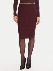 Elisabetta Franchi Spódnica ołówkowa GK-20B-56E2-V390 Bordowy Slim Fit. Czerwone spódniczki damskie Elisabetta Franchi, bez wzorów, z wiskozy, ołówkowe. Za 1,689.00 zł.