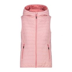 Kurtka bez rękawów z kapturem dla kobiet CMP. Czerwone kurtki narciarskie i snowboardowe damskie CMP, bez wzorów, z kapturem, narciarskie. Za 323.50 zł.