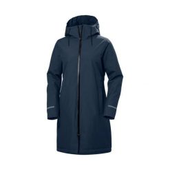 Płaszcz damski z kapturem Helly Hansen Aspire. Niebieskie płaszcze damskie Helly Hansen, bez wzorów, sportowe. Za 878.00 zł.