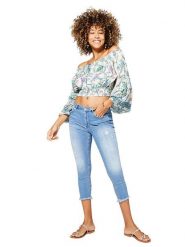 Ipanima Bluzka w kolorze kremowo-zielonym rozmiar: 34-40. Zielone bluzki damskie Ipanima, bez wzorów, bez kołnierzyka, bez ramiączek. Za 56.99 zł.