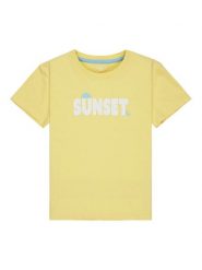 Roxy T-Shirt Orchid Art ERGZT04142 Żółty Regular Fit. Żółte koszulki dziewczęce Roxy, xxl, bez wzorów, z bawełny, bez ramiączek. Za 89.99 zł.