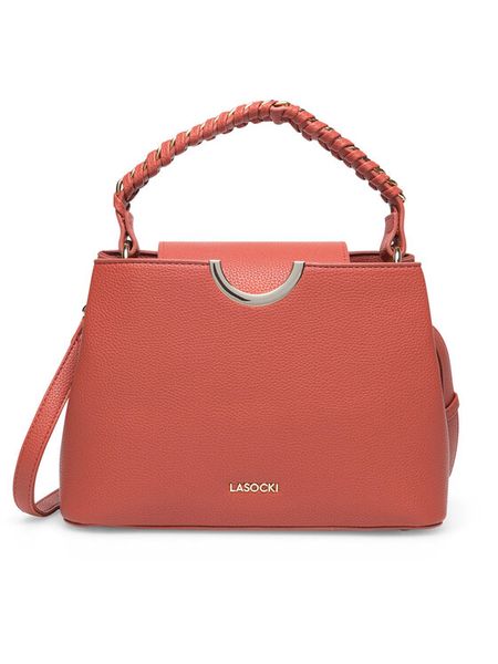 Lasocki Torebka MLS-E-056-05 Czerwony. Czerwone torebki klasyczne damskie Lasocki, bez wzorów, z tworzywa sztucznego, bez dodatków. Za 179.99 zł.