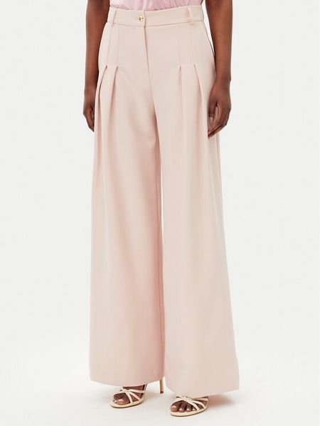 Maryley Spodnie materiałowe 25EB579/43PY Różowy Regular Fit. Czerwone spodnie materiałowe damskie Maryley, bez wzorów, z materiału. Za 179.99 zł.