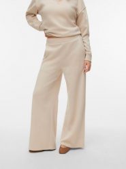 Vero Moda Spodnie dresowe w kolorze kremowym rozmiar: L. Brązowe spodnie dresowe damskie Vero Moda, l, bez wzorów, z dresówki. Za 86.99 zł.