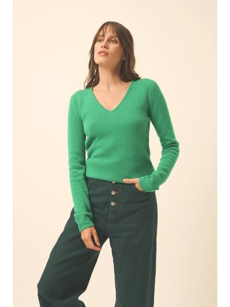 Just Cashmere Kaszmirowy sweter "Abby" w kolorze zielonym rozmiar: M. Zielone swetry klasyczne damskie Just Cashmere, m, z kaszmiru, bez kołnierzyka. Za 366.35 zł.