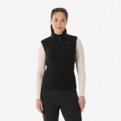Kamizelka turystyczna polarowa damska Quechua MH100. Czarne kamizelki damskie QUECHUA, m, z materiału. Za 59.99 zł.