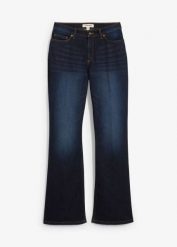 Dżinsy bootcut ze średnim stanem. Niebieskie jeansy damskie bonprix. Za 142.99 zł.
