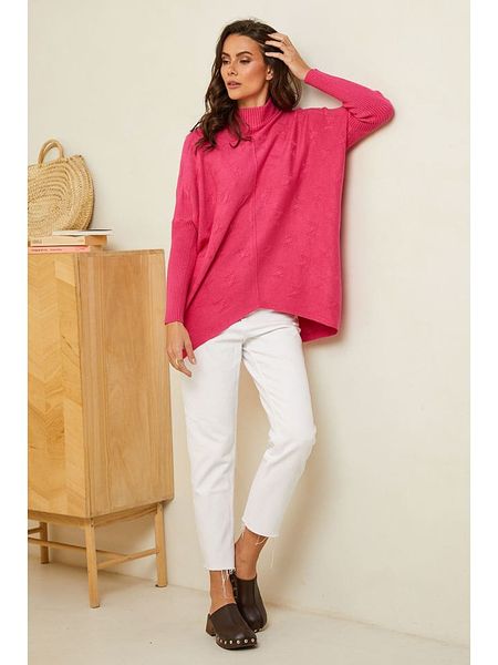 Soft Cashmere Sweter w kolorze różowym rozmiar: 38/40. Różowe golfy damskie Soft Cashmere, z kaszmiru, bez kołnierzyka. Za 104.99 zł.