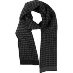 Szalik Jesienno-Zimowy, Wzór Geometryczny, Czarno-Popielaty Dwustronny -EM Men's Accessories. Szare szaliki męskie Em men's accessories, na zimę, bez wzorów, z materiału. Za 69.99 zł.