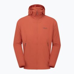 Kurtka softshell męska Rab Borealis Hoody. Czerwone kurtki softshell damskie RAB, m, bez wzorów, z softshellu, bez kaptura. Za 459.99 zł.