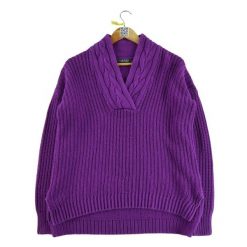 Sweter damski fioletowy. Fioletowe swetry klasyczne damskie Ralph Lauren, s, z materiału, bez kołnierzyka. Za 51.08 zł.