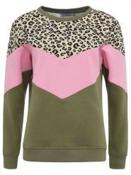 Zwillingsherz Bluza "Konny" w kolorze jasnoróżowo-oliwkowym rozmiar: S/M. Brązowe bluzy bez kaptura damskie Zwillingsherz, m, z bawełny. Za 188.85 zł.