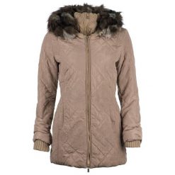 Desigual płaszcz damski Maca 36 beżowy. Brązowe płaszcze damskie Desigual, bez wzorów. W wyprzedaży za 645.00 zł.