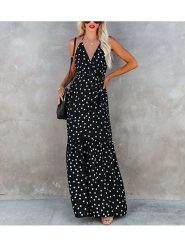 LA Angels Sukienka w kolorze czarno-białym rozmiar: M. Czarne sukienki damskie LA Angels, na imprezę, m, bez wzorów, z tkaniny, bez kołnierzyka, bez ramiączek, maxi. Za 182.72 zł.