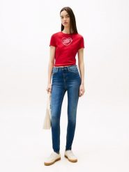 TOMMY JEANS Dżinsy "Nora" - Skinny fit - w kolorze granatowym rozmiar: W32/L28. Niebieskie jeansy damskie Tommy Jeans, z podwyższonym stanem. Za 240.43 zł.