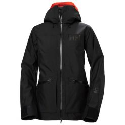 Damska kurtka narciarska Helly Hansen Powderqueen 3.0. Czarne kurtki damskie Helly Hansen, bez wzorów, bez kaptura, narciarskie. Za 1,828.50 zł.