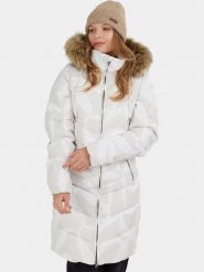 Płaszcz Zimowy Damski Fundango Puppis. Czarne płaszcze damskie Fundango, na zimę, s, bez wzorów, z futra, eleganckie. Za 499.00 zł.