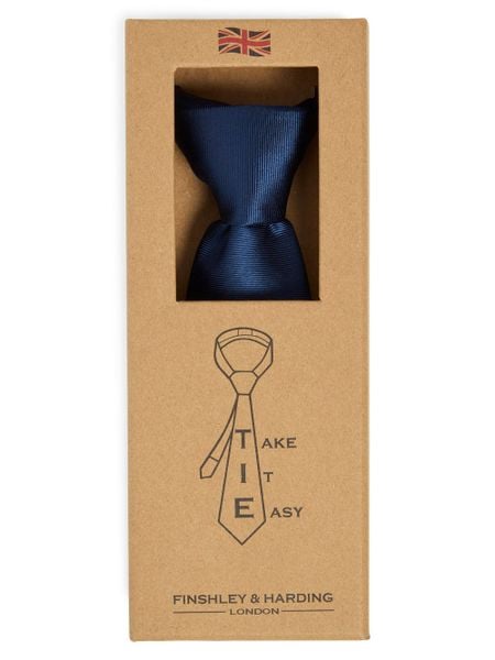 Finshley & Harding London krawat na zamek błyskawiczny wykonany z jedwabiu Mężczyźni Jedwab niebieski, ONE SIZE. Niebieskie krawaty i muchy męskie Finshley & Harding London, bez wzorów, z jedwabiu, biznesowe. Za 149.95 zł.